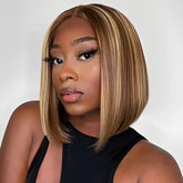 TT Hair Ombre 4/27 Highlight Bob Lace Front Wigs Remy Human Hair 13x4 Lace Front Bob Wigs For Black Women