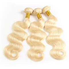 TT Hair 613 Blonde Hair Body Wave 4 Bundles Remy Human Hair Weaves Bleach Blonde Color