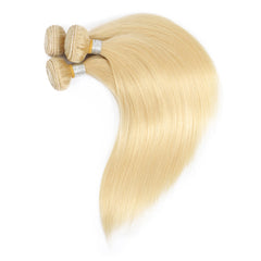 TT Hair 613 Blonde Straight Hair 3 Bundles With Lace Closure Colored Remy Human Hair Weave Bundles