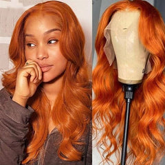 TT Hair Ginger Lace Front Wig Body Wave 13x4 Lace Frontal Wigs #350 Colored Human Hair Wigs