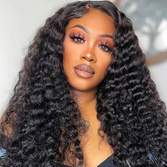 TT Hair 100% Brazilian Human Hair 13x4 Lace Frontal Wig Deep Wave 10-30 Inch Free Shipping