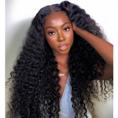 TT Hair 100% Brazilian Human Hair 13x4 Lace Frontal Wig Deep Wave 10-30 Inch Free Shipping