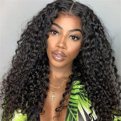 TT Hair Water Wave Pre-Cut Lace Closure Wigs Glueless Transparent Lace 4x4 Closure Wigs