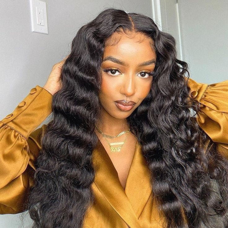 TT Hair Loose Deep Wave Wig 13x4 Lace Front Human Hair Wigs 180% Density Lace Frontal Wigs