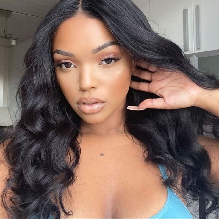 TT Hair Body Wave Closure Wigs With Baby Hair Wavy Glueless 4X4 Pre-Cut Lace Closure Wigs Natural Hairline