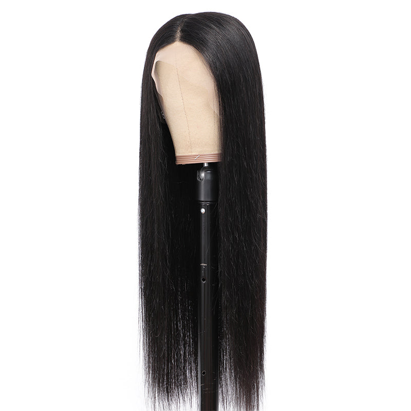 TT Hair Straight 13*6*1 T part Transparent Lace Front Human Hair Wigs Natural Color Wigs