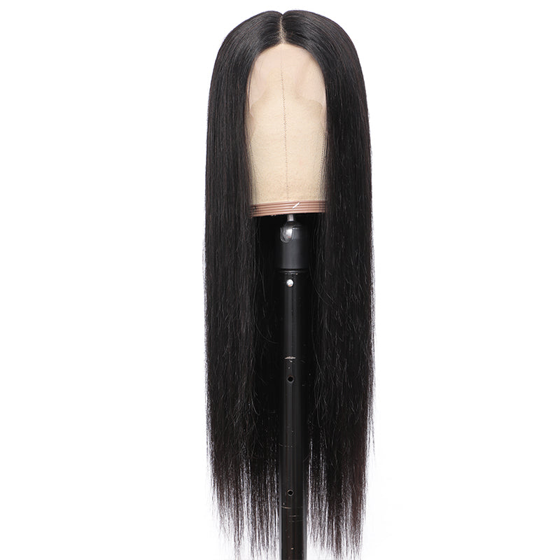 TT Hair Straight 13*6*1 T part Transparent Lace Front Human Hair Wigs Natural Color Wigs