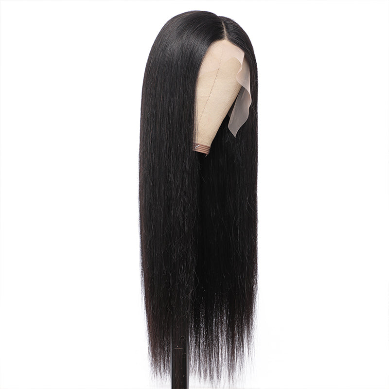 TT Hair Straight 13*6*1 T part Transparent Lace Front Human Hair Wigs Natural Color Wigs