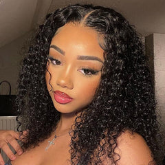 TT Hair 4X4 Pre-Cut Lace Closure Wig Kinky Curly Human Hair Glueless Closure Wigs With Baby Hair