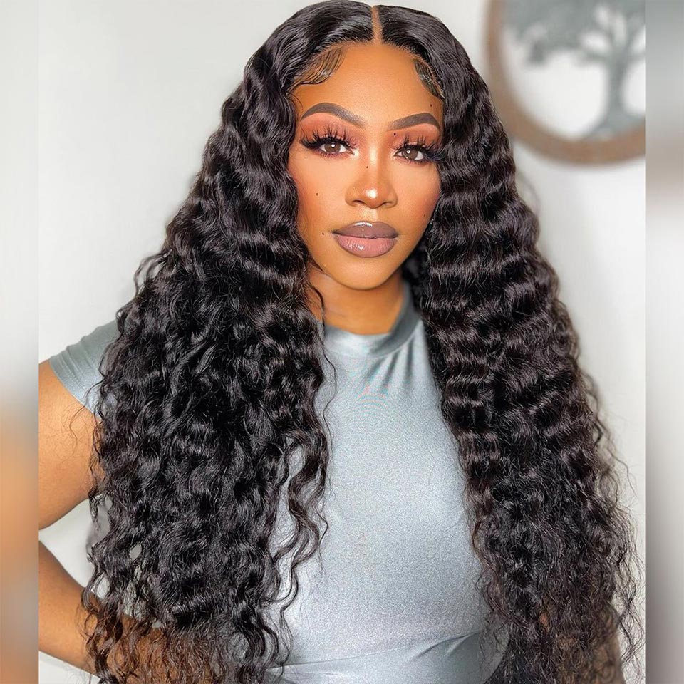 TTHair 5x5 Glueless Lace Wigs Loose Deep Wave Lace Closure Wig Human Hair Ready to Wear Wig