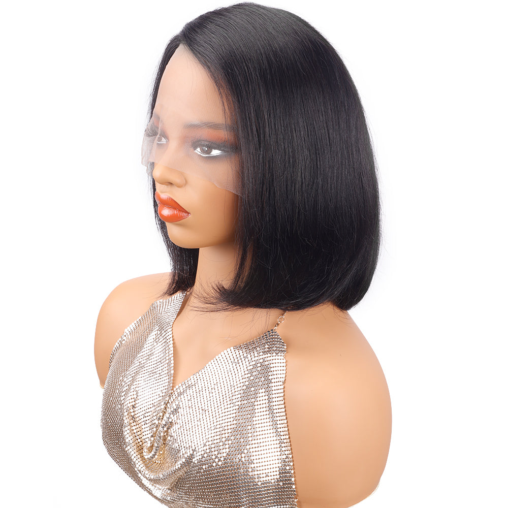 TT Hair Natural Straight Bob Human Hair Wigs 13x5x1 L Part Wigs for Women