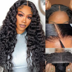 TTHair 5x5 Glueless Lace Wigs Loose Deep Wave Lace Closure Wig Human Hair Ready to Wear Wig