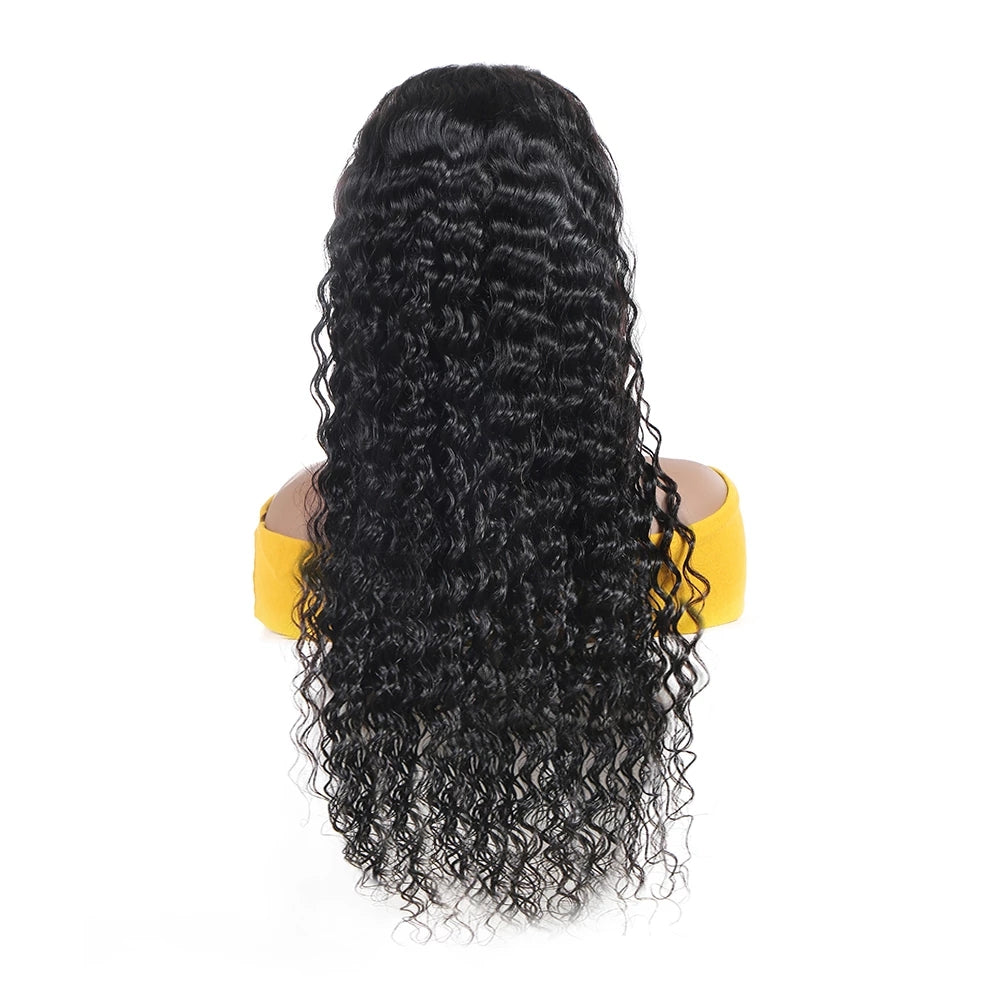 TT Hair 100% Brazilian Human Hair 13x4 Lace Frontal Wig Deep Wave 10-30 Inch Free Shipping