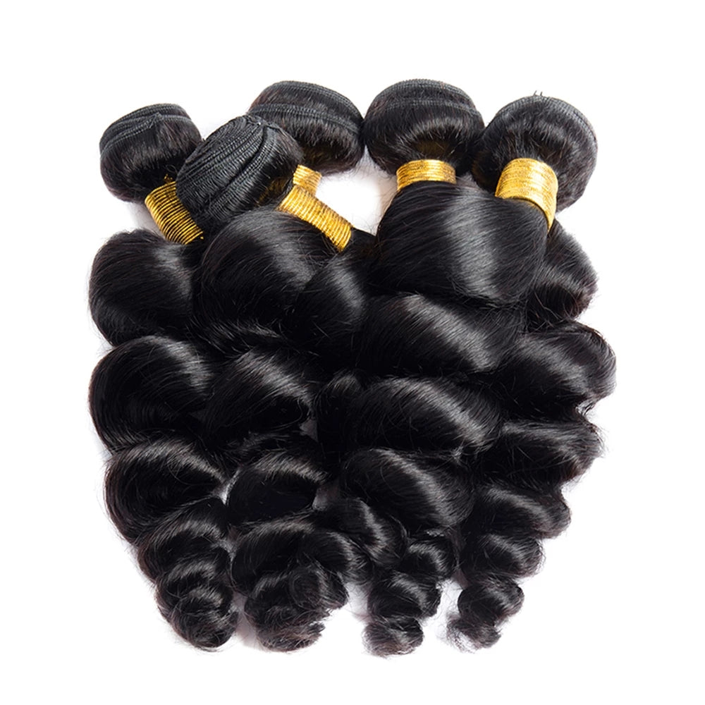 TT Hair 100% Remy Human Hair Weaves Loose Wave Hair Bundles 3 PCS