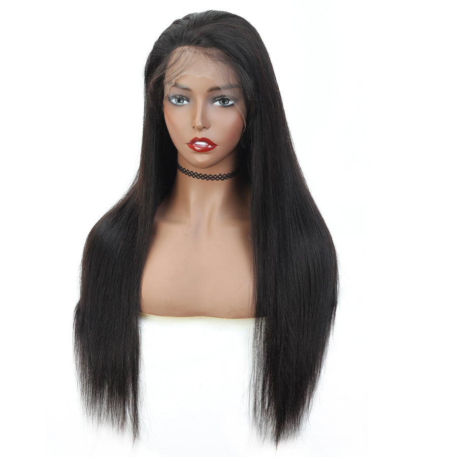 TT Hair 100% Human Hair Straight Lace Front Wig Transparent 13X4 Lace Frontal Wigs