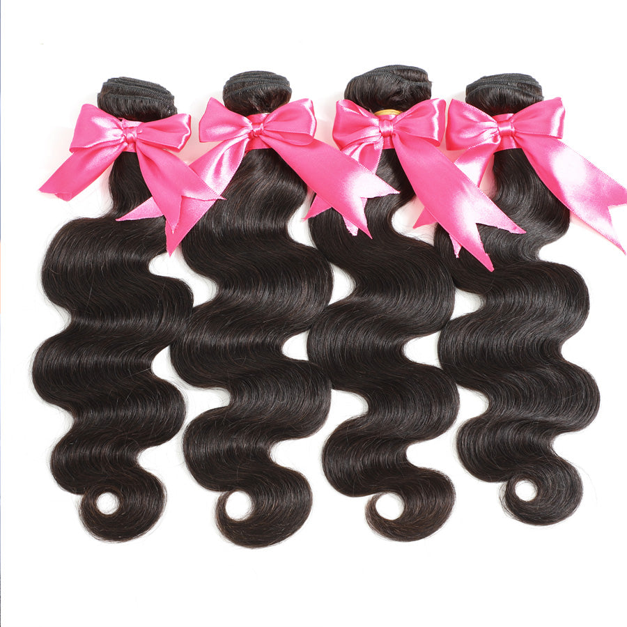 TT Hair Body Wave 4PCS Bundles With 4X4 Lace Closure Human Hair Remy Hair Bundles With Lace Closure