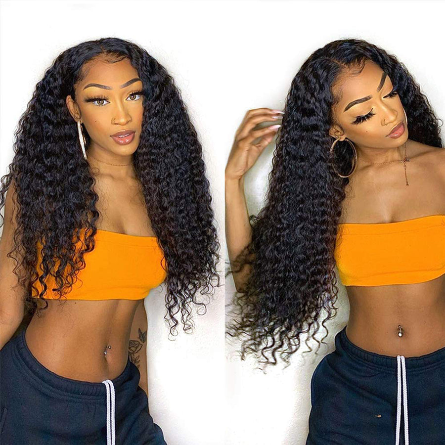 TT Hair 4X4 Pre-Cut Lace Closure Wig Kinky Curly Human Hair Glueless Closure Wigs With Baby Hair