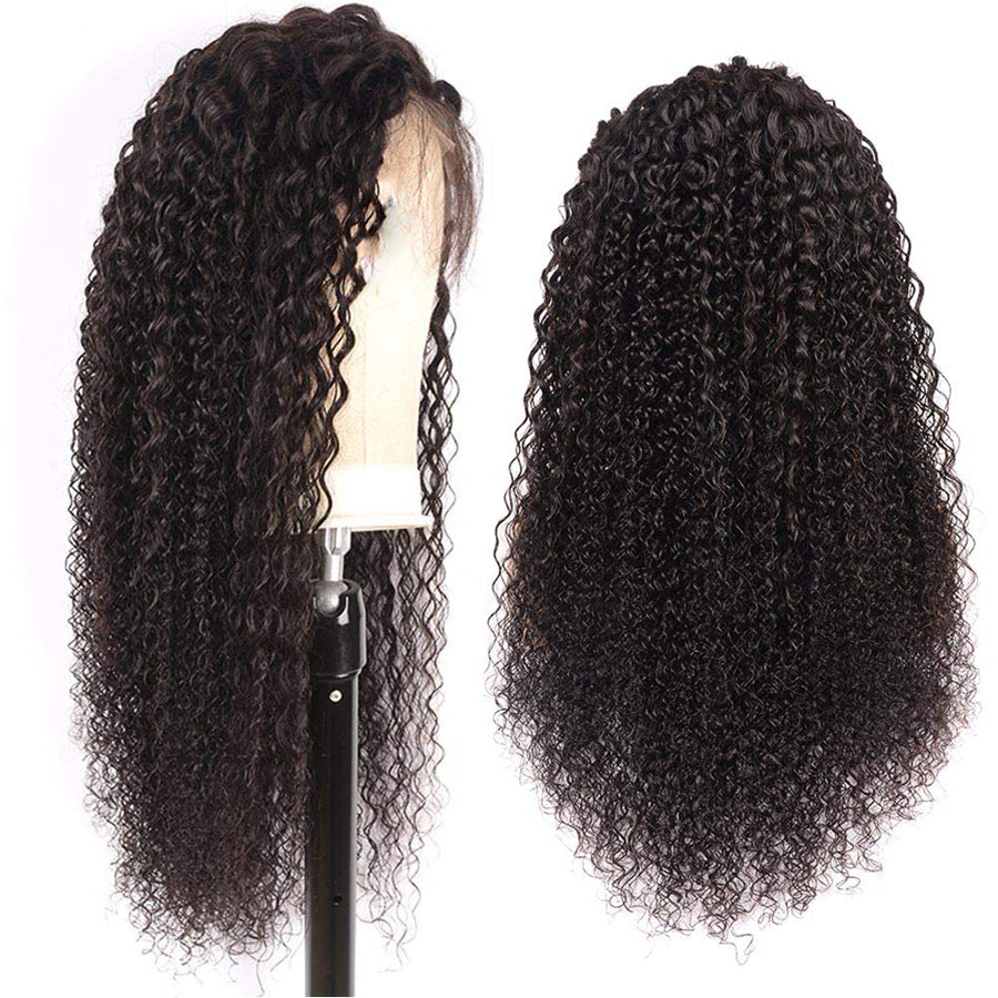 TT Hair 4X4 Pre-Cut Lace Closure Wig Kinky Curly Human Hair Glueless Closure Wigs With Baby Hair