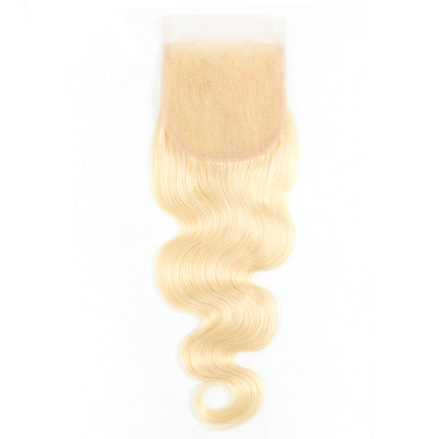 TT Hair 613 Blonde Hair Bundles With Closure Remy Hair Body Wave 4 Bundles With 4X4 Lace Closure