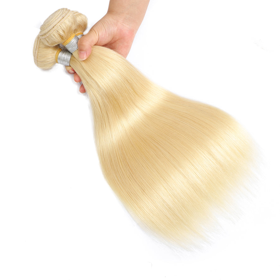 TT Hair 613 Blonde Hair Straight Weave 4PCS Hair Bundles Remy Human Hair