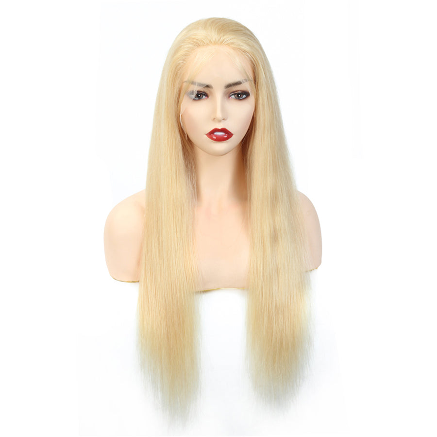 TT Hair 613 Blonde Lace Front Wigs Human Hair Brazilian Straight Transparent 13x4 Lace Frontal Wig