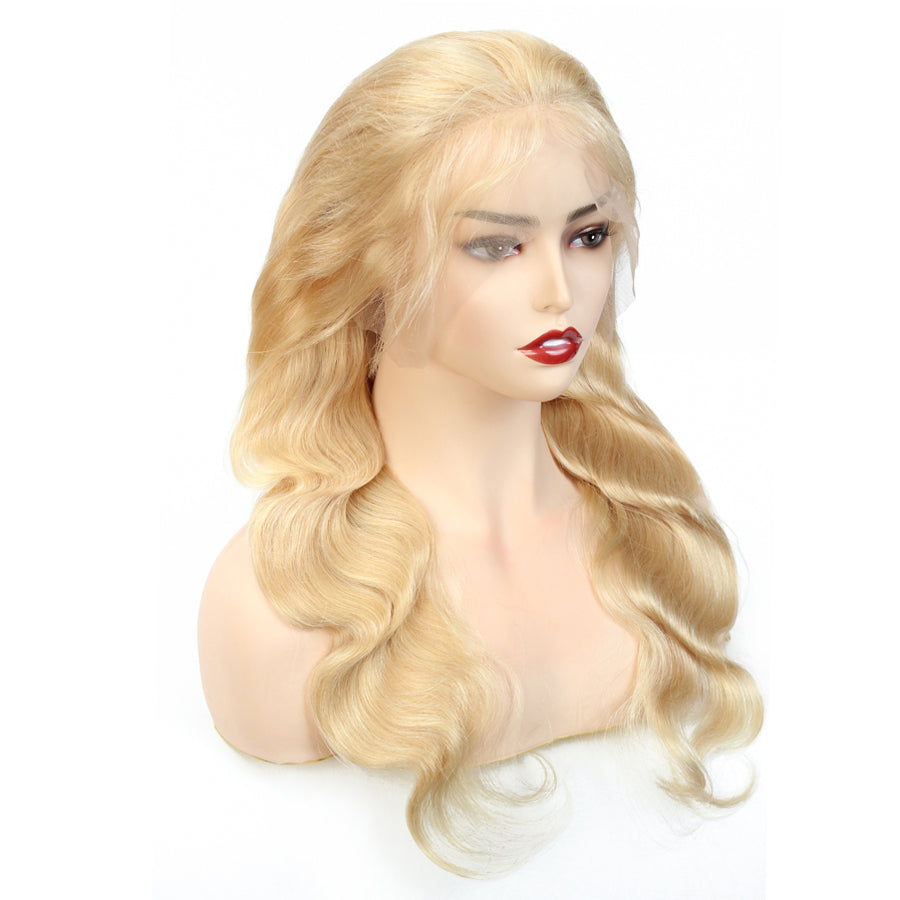 TT Hair Brazilian Body Wave 13x4 Transparent 613 Lace Front Human Hair Wigs 613 Blonde Lace Frontal Wig