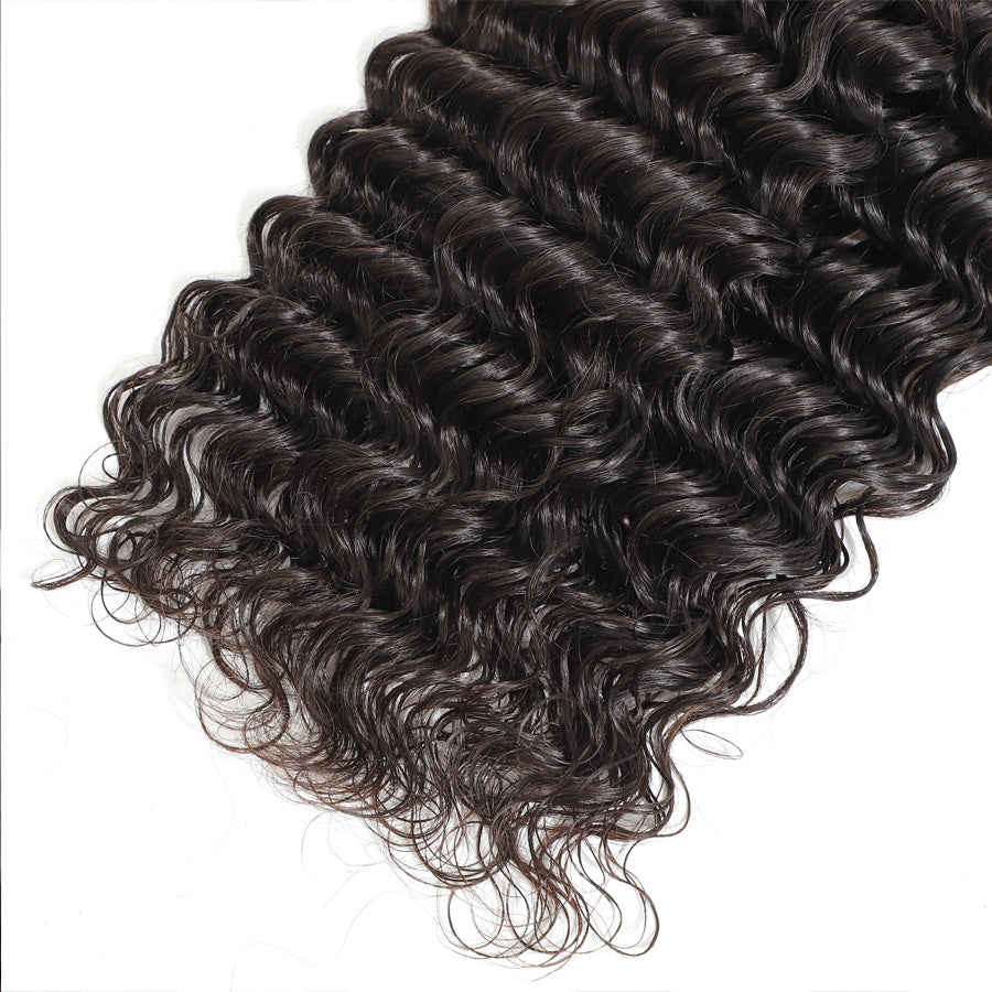 TT Hair Brazilian Deep Wave Hair 4 Bundles Virgin Remy Human Hair Weaves 10-30Inch