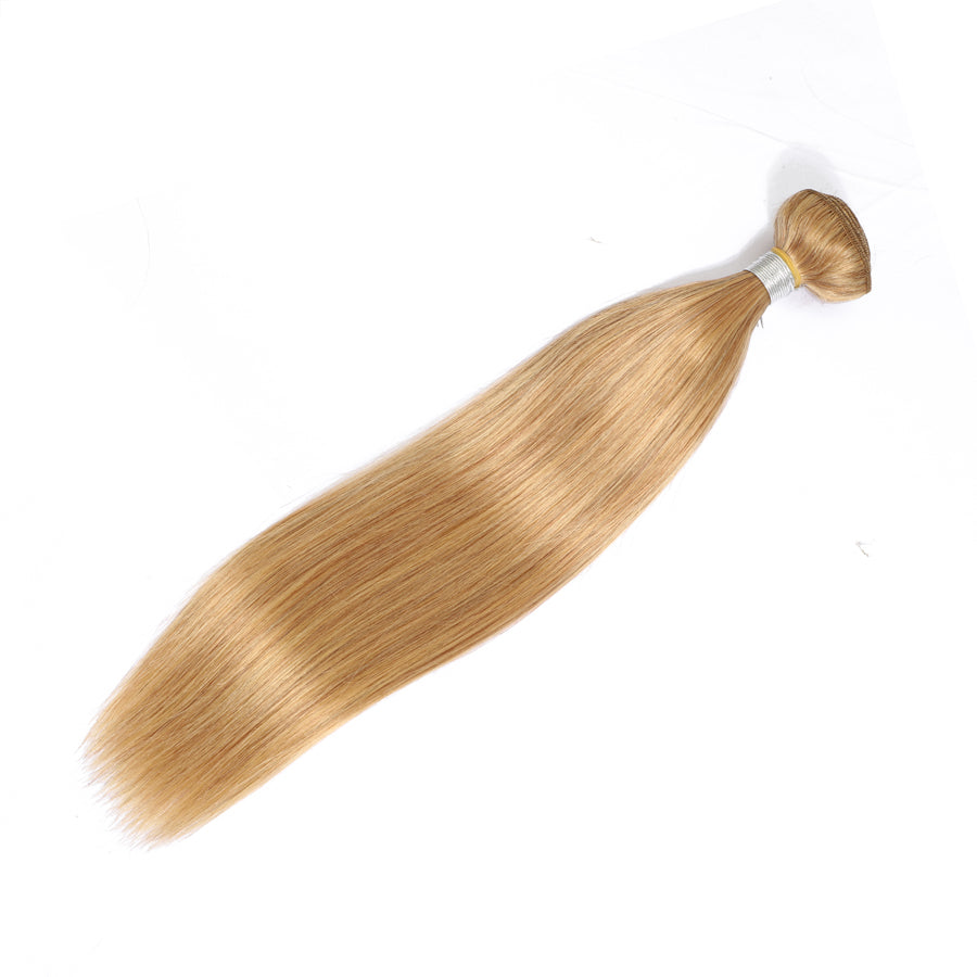 TT Hair Color 27 Honey Blonde Silky Straight Bundles 4PCS Straight Hair Weave Remy Human Hair Extensions