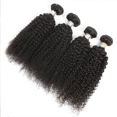 TT Hair Curly Hair Bundles with Closure Transparent Lace Kinky Curly Remy Human Hair 4 Bundles With 4x4 Lace Closure