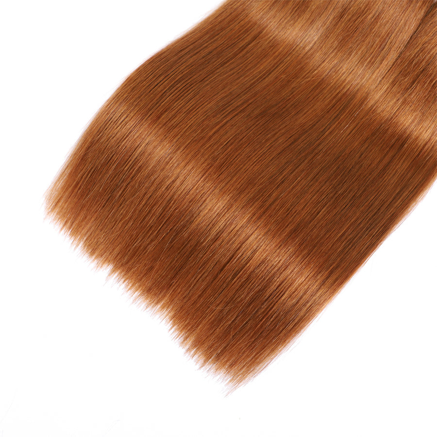 TT Hair Dark Roots Ombre Hair 4 Bundles T1B/30 Brazilian Straight Hair Weaves Remy Human Hair