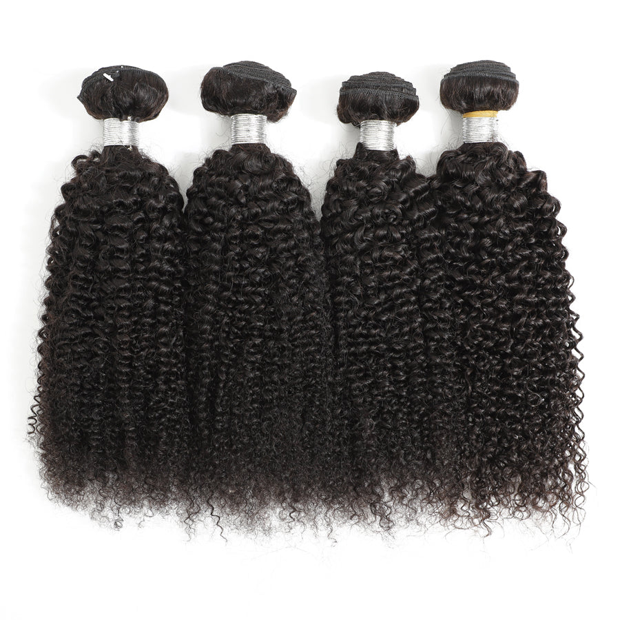 TT Hair Kinky Curly Hair Bundles Deals 4 Pcs Remy Hair Weaves For Sale