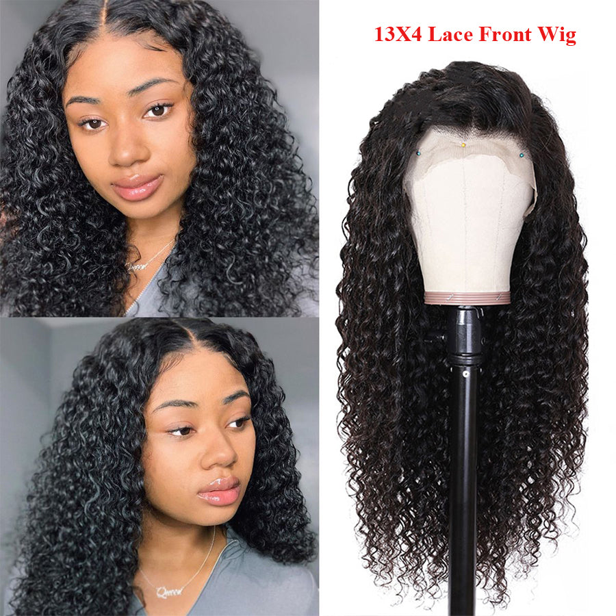 TT Hair Kinky Curly Lace Front Wigs With Baby Hair 13X4 Lace Front Human Hair Wigs 10-30 Inch