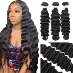 TT Hair Loose Deep Wave Bundles 100% Remy Human Hair Weaves 3 Bundles Deals