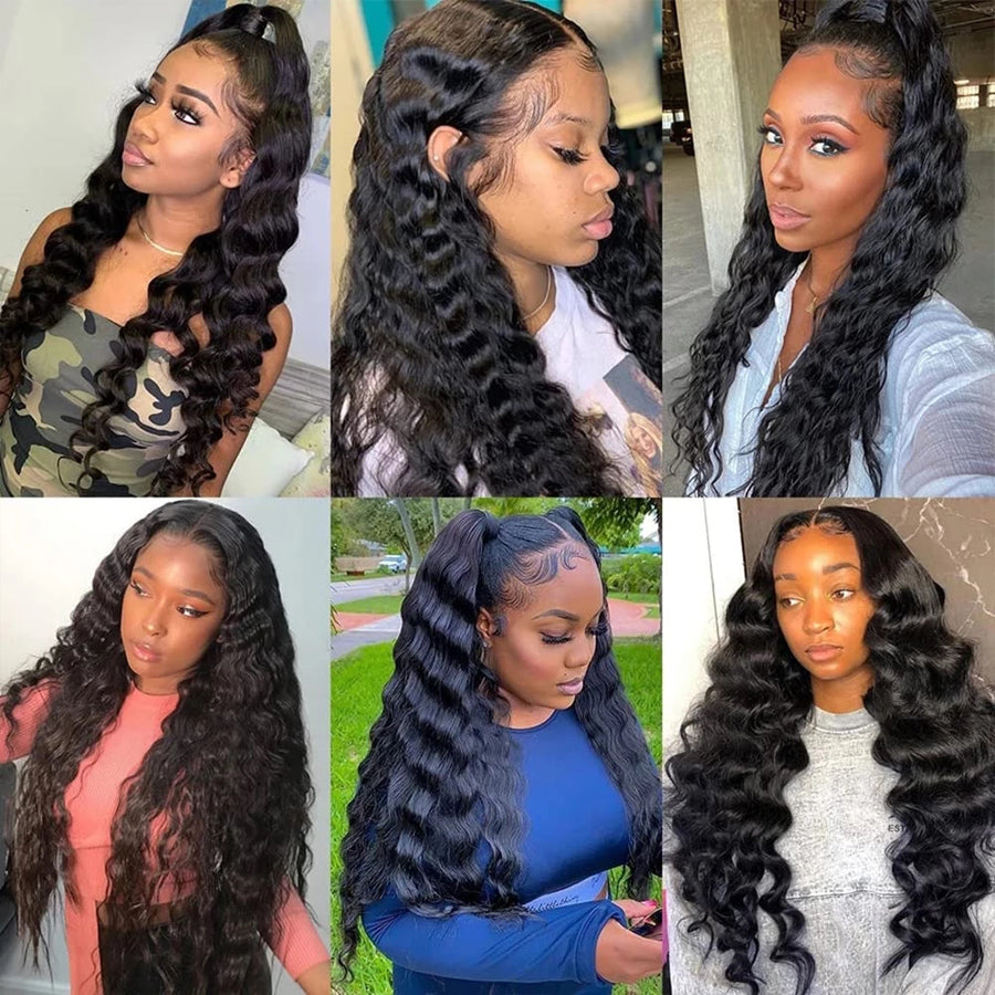 TT Hair Loose Deep Wave Bundles 100% Remy Human Hair Weaves 3 Bundles Deals