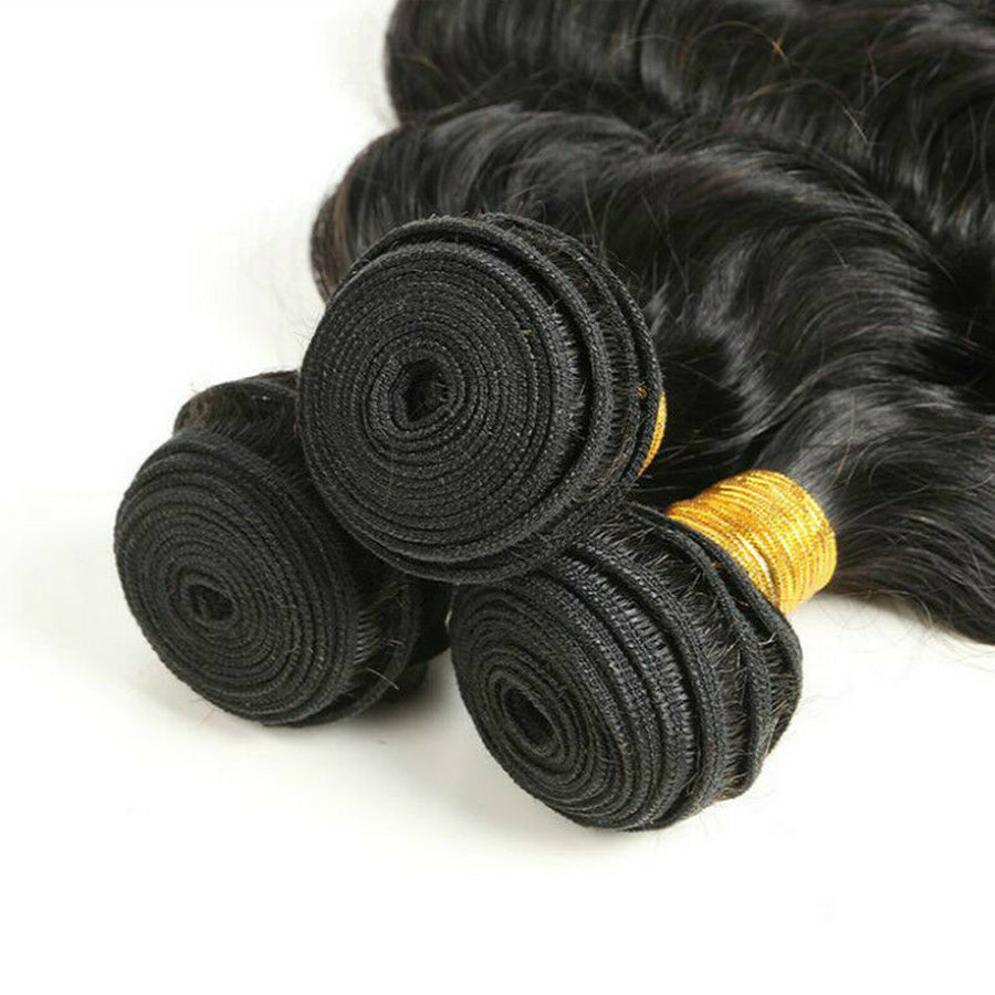 TT Hair Loose Deep Wave Hair Bundles Remy Human Hair Double Weft 4 Bundles Deals