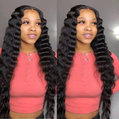 TT Hair Loose Deep Wave Wig 13x4 Lace Front Human Hair Wigs 180% Density Lace Frontal Wigs