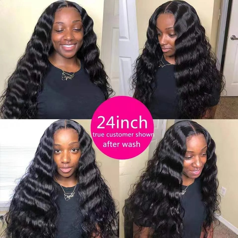 TT Hair Loose Deep Wave Wig 13x4 Lace Front Human Hair Wigs 180% Density Lace Frontal Wigs