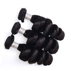 TT Hair Loose Wave Bundles With Closure Remy Human Hair 3 Bundles With Swiss Lace Closure