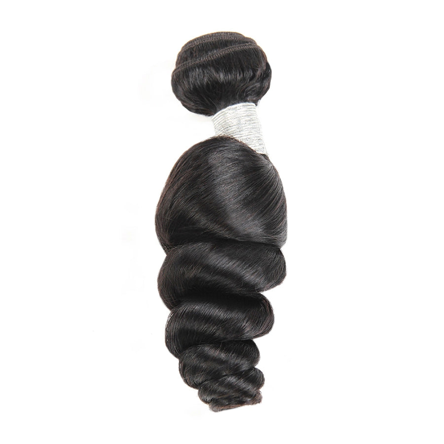 TT Hair Loose Wave Human Hair 4 Bundles With Lace Closure 4X4 Swiss Lace Closure With Baby Hair