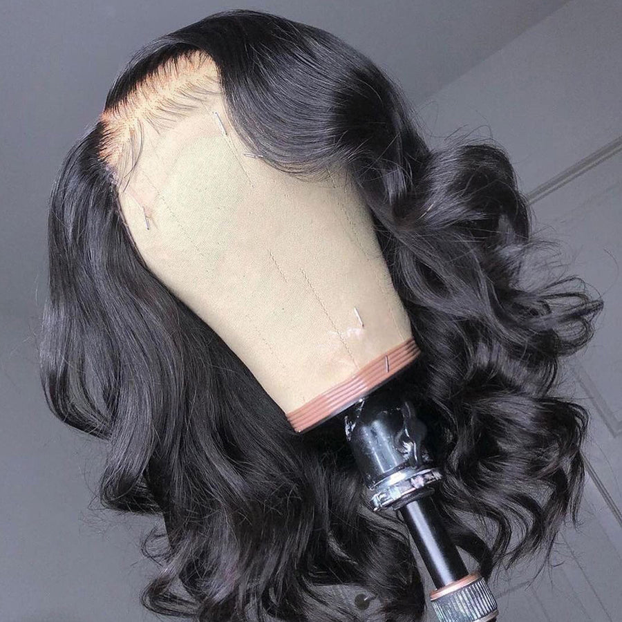 TT Hair Short Gluless Bob Wig Body Wave Natural Color 4X4 Pre-Cut Closure Wigs Bob Cut Human Hair Lace Wigs For Women