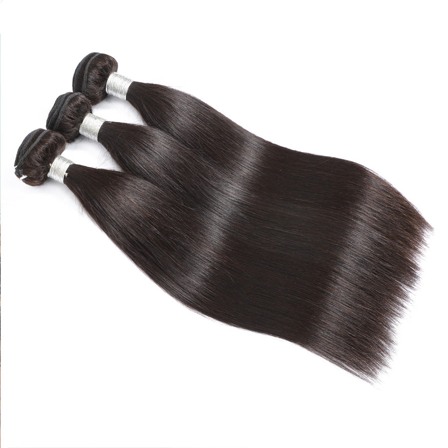 TT Hair Straight Hair 3Pcs Bundles with 4X4 Lace Closure Bone Straight Brazilian Remy Hair Bundles