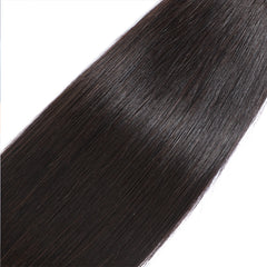 TT Hair Straight Hair 4Pcs Bundles With 4x4 Transparent Lace Closure Brazilian Hair Weave Bundles