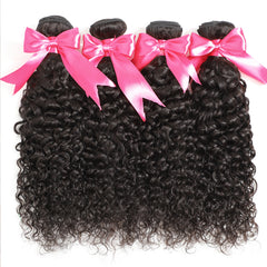 TT Hair Wet and Wavy Hair Transparent 4X4 Lace Closure With 4 Bundles Brazilian Hair Weave Bundles Water Wave