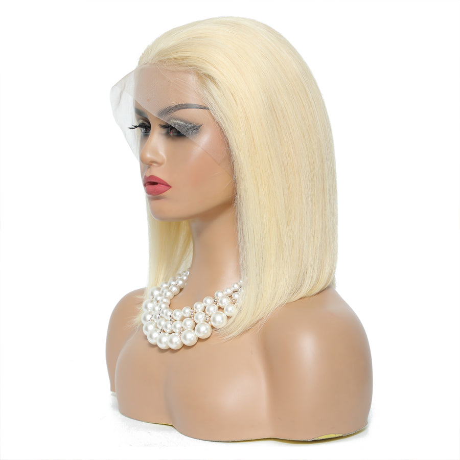 TT Hair 613 Blonde Wigs Remy Human Hair 13X4 Lace Front Bob Wigs For Women