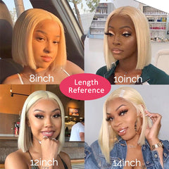 TT Hair 613 Blonde Bob Wigs 4X4 Closure Bob Wig With Baby Hair 100% Remy Hair Wigs