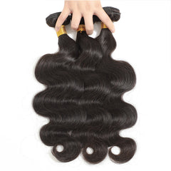 TT Hair Body Wave Hair Bundles With Closure Remy Human Hair Weave 3 Bundles With 4x4 Lace Closure