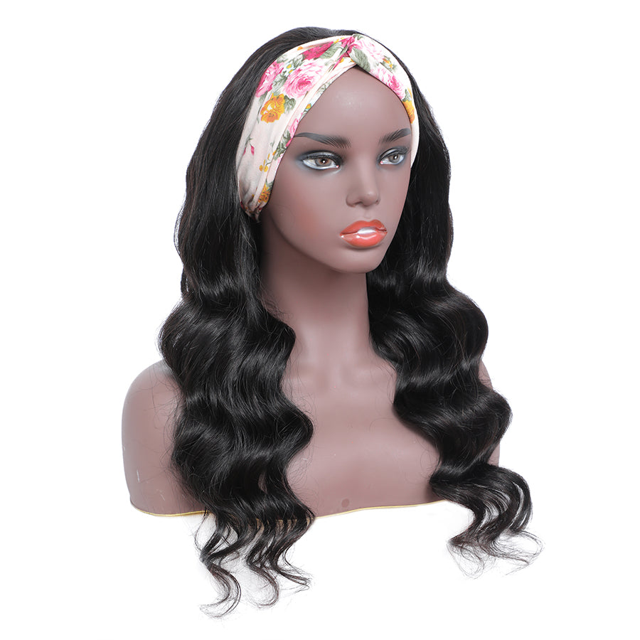 TT Hair Body Wave Headband Wig Human Hair Scarf Wig Glueless Human Hair Wigs for Women