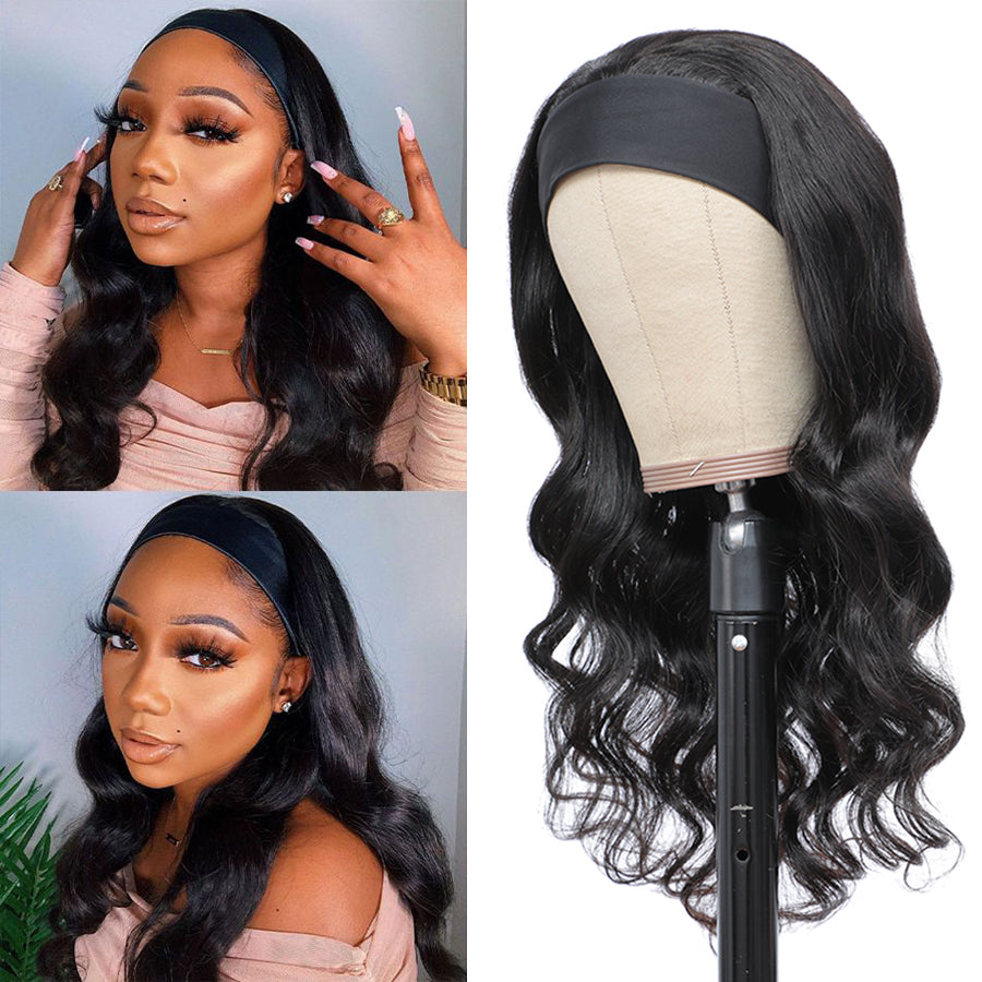 TT Hair Body Wave Headband Wig Human Hair Scarf Wig Glueless Human Hair Wigs for Women