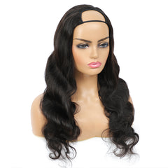 TT Hair Body Wave U Part Wig Human Hair U Shape Glueless Natural Color Wigs