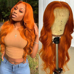 TT Hair Ginger Lace Front Wig Body Wave 13x4 Lace Frontal Wigs #350 Colored Human Hair Wigs